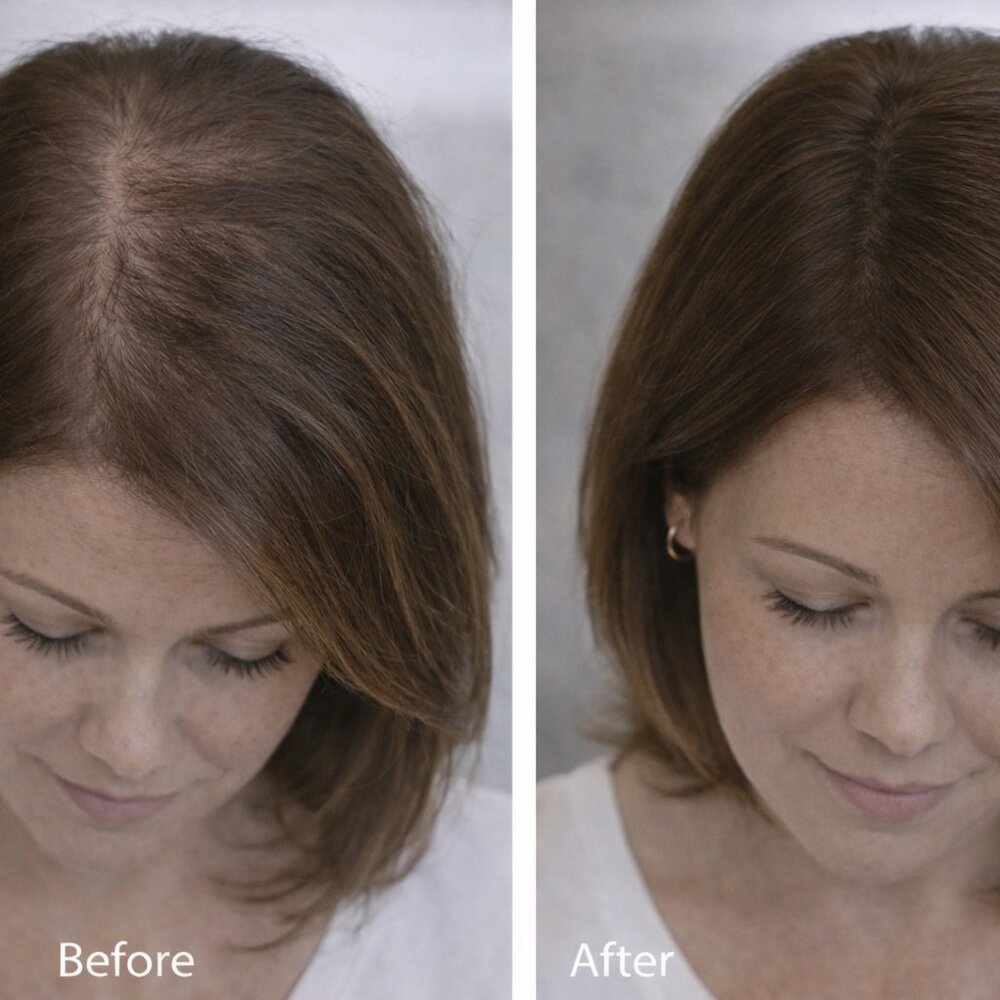 PROFESSIONAL PACK MED. BROWN Hair Fibers Refill  100g PLUS FREE BOTTLE - Picture 7 of 13